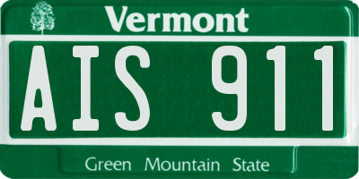 VT license plate AIS911