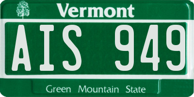 VT license plate AIS949