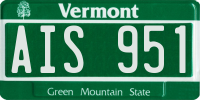 VT license plate AIS951