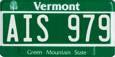 VT license plate AIS979