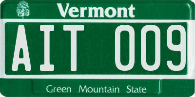 VT license plate AIT009