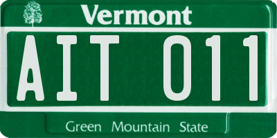 VT license plate AIT011