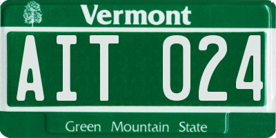 VT license plate AIT024