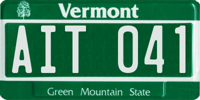 VT license plate AIT041