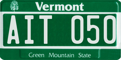 VT license plate AIT050