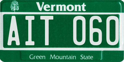 VT license plate AIT060