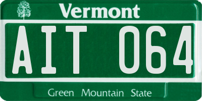 VT license plate AIT064
