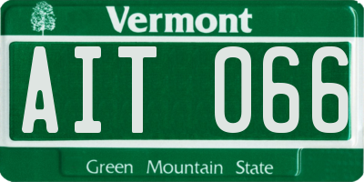 VT license plate AIT066