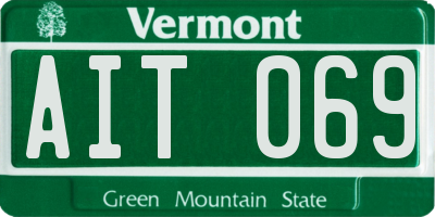 VT license plate AIT069