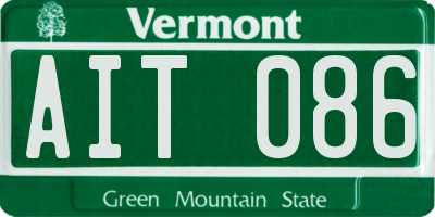 VT license plate AIT086