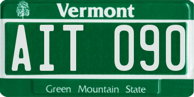 VT license plate AIT090