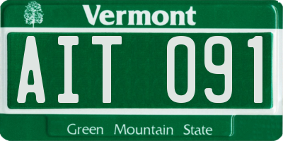VT license plate AIT091