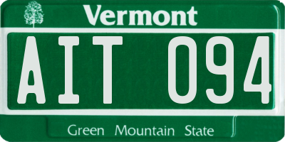 VT license plate AIT094