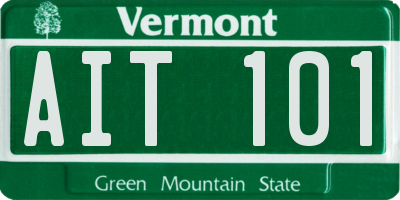 VT license plate AIT101
