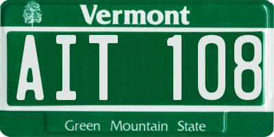 VT license plate AIT108