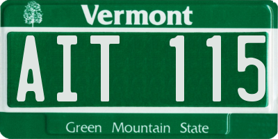 VT license plate AIT115