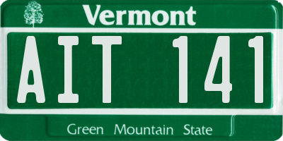 VT license plate AIT141