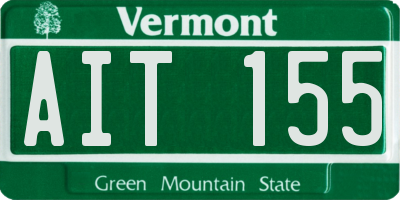 VT license plate AIT155