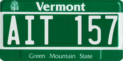 VT license plate AIT157