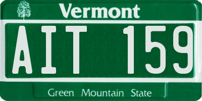 VT license plate AIT159