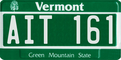 VT license plate AIT161