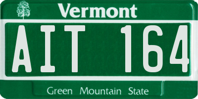 VT license plate AIT164