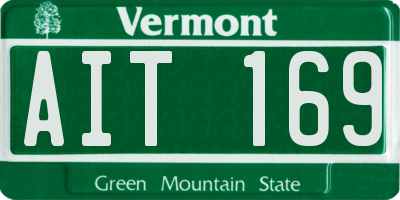VT license plate AIT169