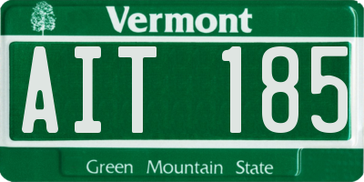 VT license plate AIT185