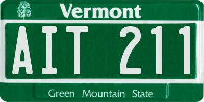 VT license plate AIT211