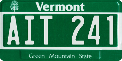 VT license plate AIT241
