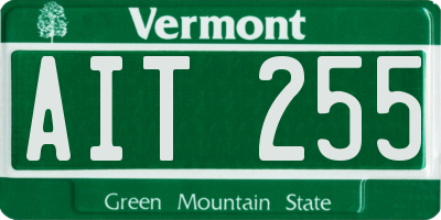 VT license plate AIT255
