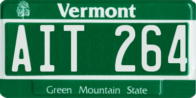 VT license plate AIT264