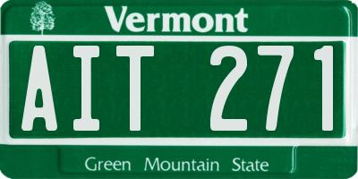 VT license plate AIT271