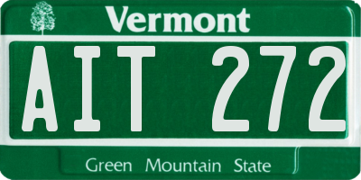 VT license plate AIT272