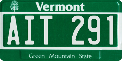 VT license plate AIT291