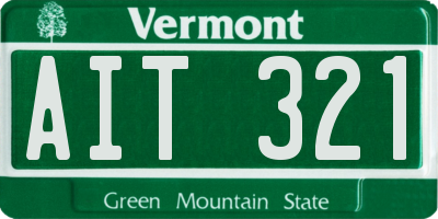 VT license plate AIT321