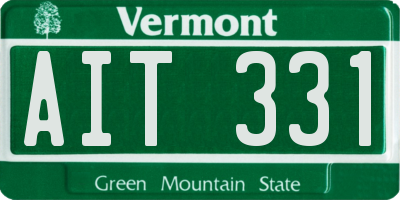 VT license plate AIT331