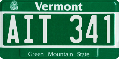 VT license plate AIT341