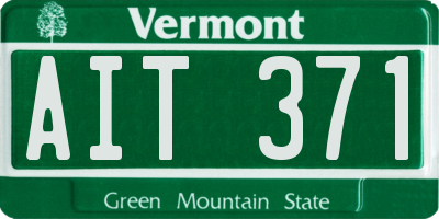 VT license plate AIT371