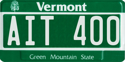 VT license plate AIT400