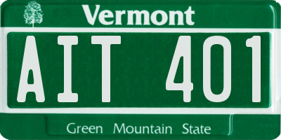 VT license plate AIT401