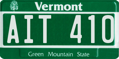 VT license plate AIT410
