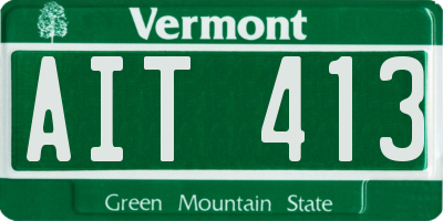 VT license plate AIT413