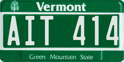 VT license plate AIT414