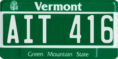 VT license plate AIT416