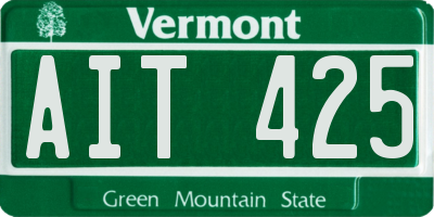 VT license plate AIT425