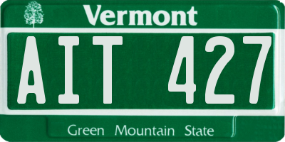 VT license plate AIT427
