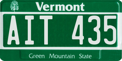VT license plate AIT435