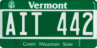 VT license plate AIT442