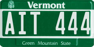VT license plate AIT444